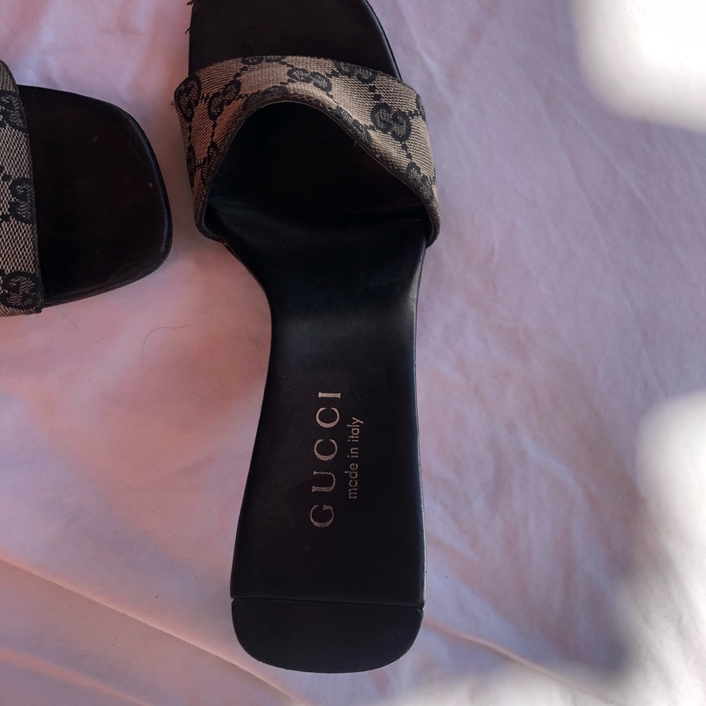 Gucci open toe wedges